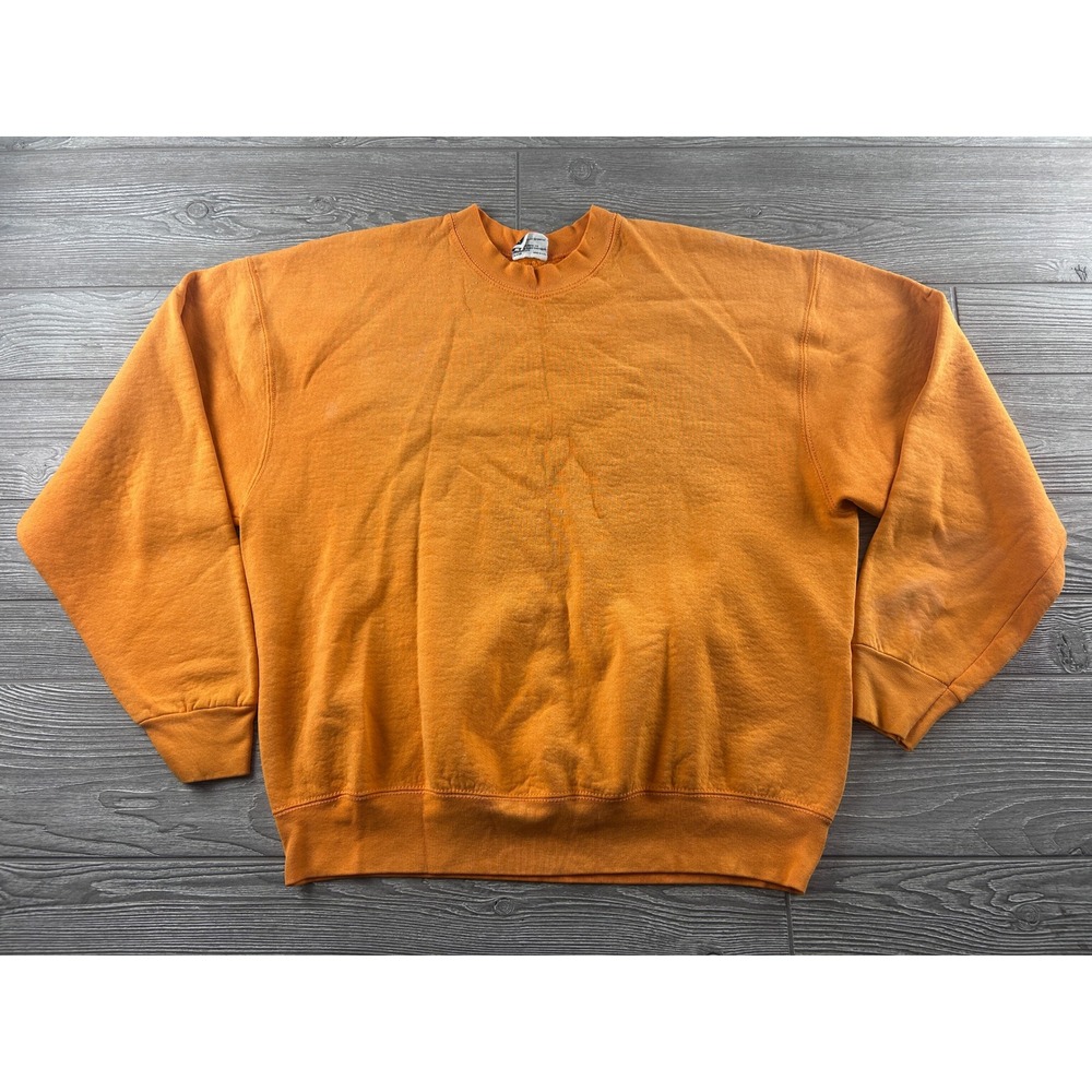 Vintage Pro-Spirit Select Sweats Crewneck Sweatshirt Orange XL Mens Made in USA